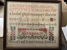 Antique Sampler 1922 God Save