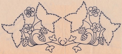 Vintage embroidery transfer - vintage,