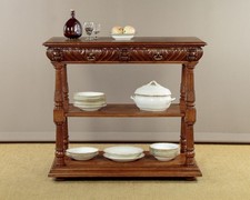 Antique Carved Oak Dumb Waiter c.1890