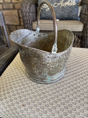 Vintage copper coal scuttle - vintage,