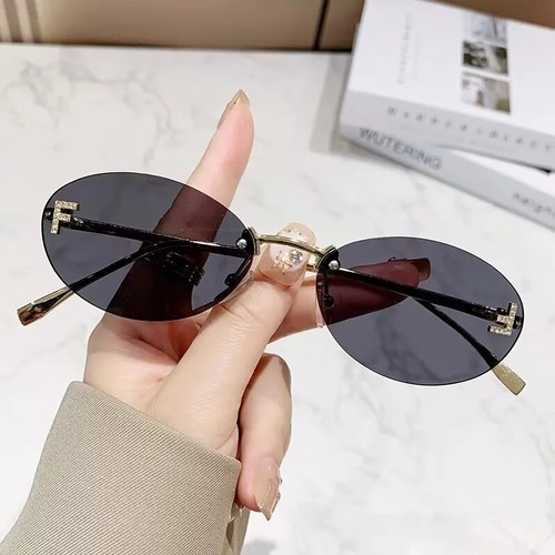 Fashion rimless sunglasses - fashion,