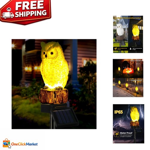 Hand painted owl solar - hand-painted,
