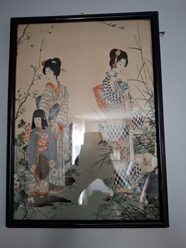 Japanese geisha girl print - girl,
