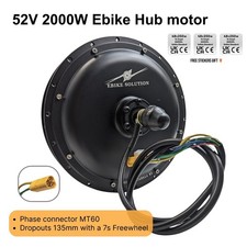 48/52V 2000W BLDC Hub Motor