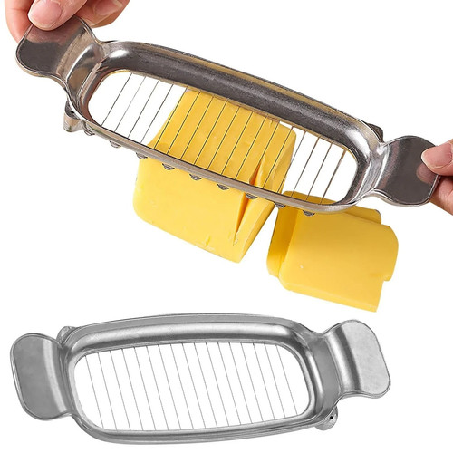 Stainless steel butter slicer - steel,