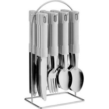 24 Piece Stainless Steel Cutlery Set with Hanging Cutlery Stand 