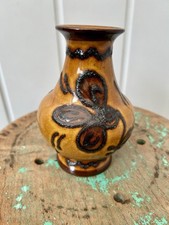 West German Vase Rustic Orange