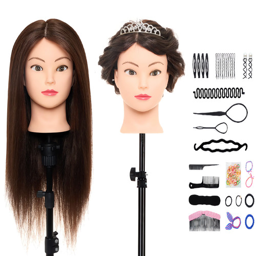100 real hair training head - 100%,