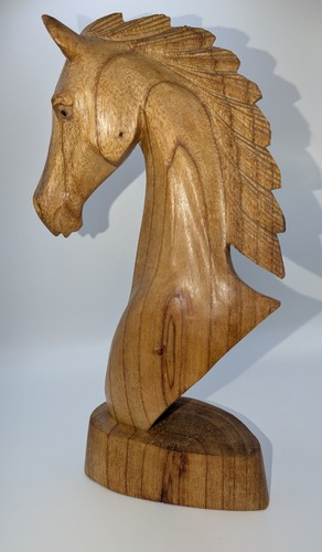 Hand carved wooden horse - carved,