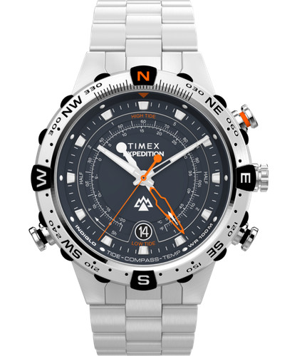 Timex silver mens analogue - silver,