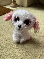 Ty Beanie Boo Diva Dog Plush rare retired white 