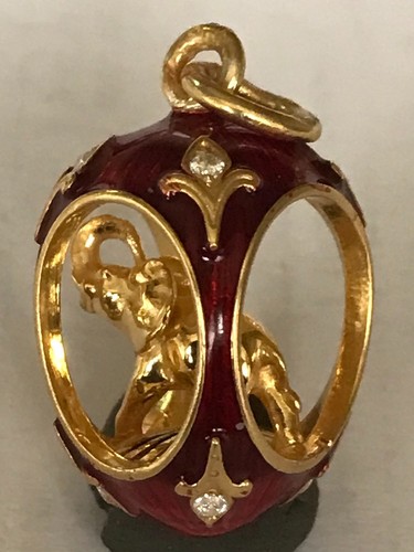 Silver faberge easter egg - silver,