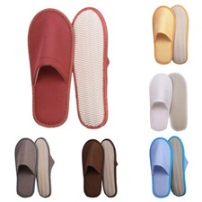 2/5/10Pairs Disposable Closed Toe Slippers Hotel SPA Home Guest Slippers Unis w