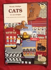 Wendy Phillips Knitting Machine Pattern Booklet-Cats For Punchcard / Electronic