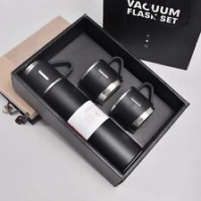 500ML Stainless Steel Vacuum Flask Set Thermo Bottle for Hot & Cold Drinks UK  .