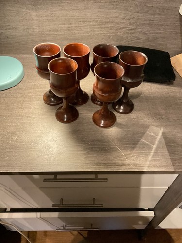 Wooden goblets 14cm - 6,