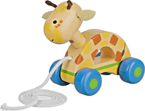Giraffe pull along wooden toy - giraffe,