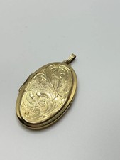 Vintage Rolled Gold Large Engraved Locket EB102