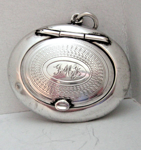 Antique english silver snuff - english,