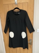 Ossie Clark Black Fit And Flare Dress, UK Size 10. New, Unworn, Without Tags.