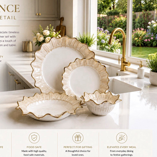 24pcs gold ceramic - /gold,