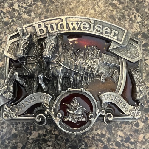 Vintage budweiser belt buckle - belt,