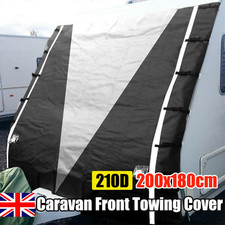 Heavy Duty Caravan Front Towing Cover Waterproof Protector Universal Shield LED