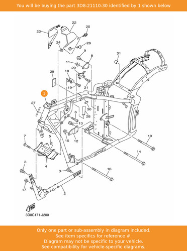 Yamaha frame comp - frame,