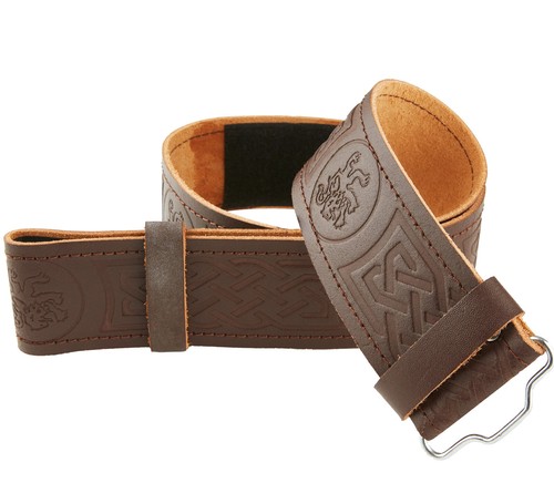 Brown celtic embossed - embossed, leather