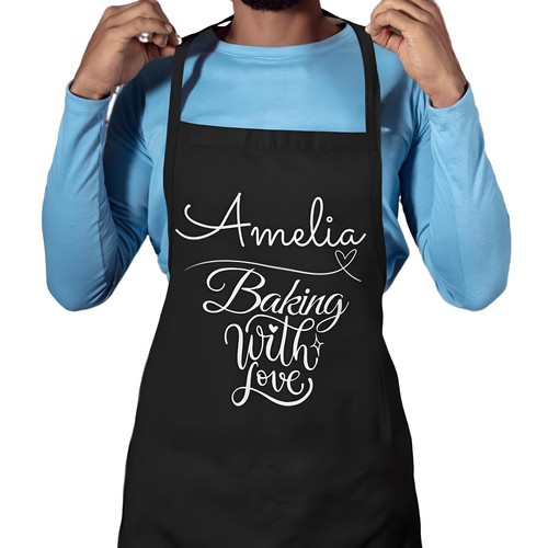 Personalised name baking apron - personalised,