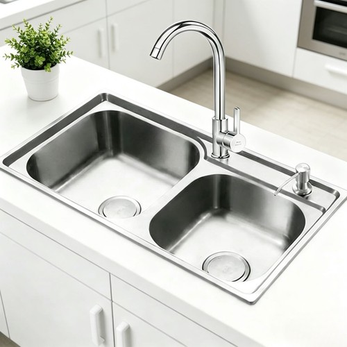 Double bowl stainless steel - double,