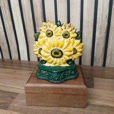 Cast Iron Sunflower Door Stop