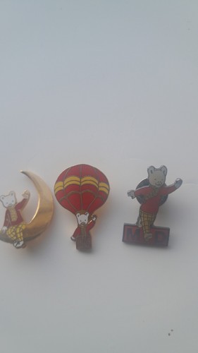 Rupert bear enamel pin - bear,