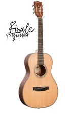 Kala KA-GTR-PLR Parlour Guitar- mahogany back, solid cedar top & padded gig bag!