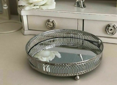 Small silver mirrored - mirrored, tray