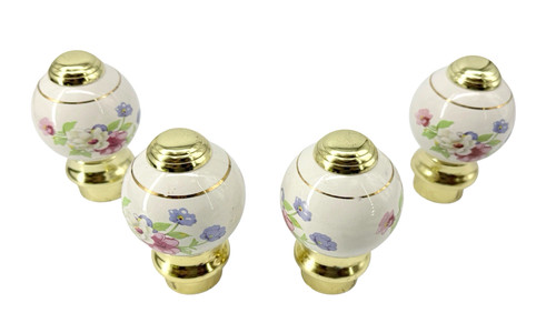 Vtg set porcelain floral - set,