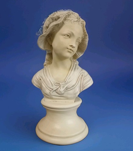 Large parian ware bust after - ware,
