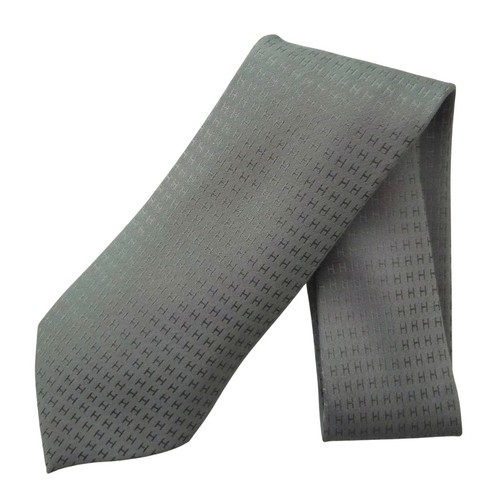 Hermes men silk tie logo - men's, h
