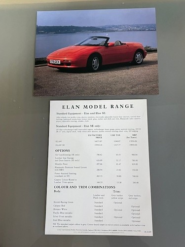 1989 lotus elan m100 uk - 1989,