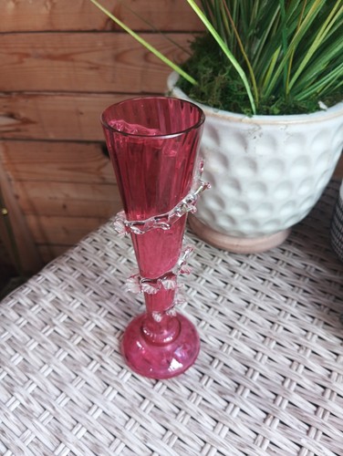 Cranberry vase - cranberry,