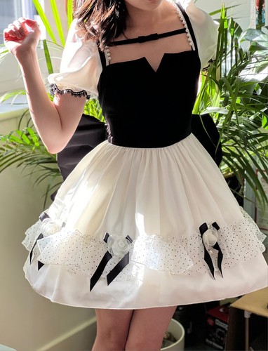 Elegant lolita dress black - lolita,
