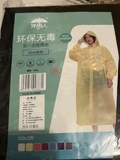 Pack of 2 Full Length Raincoats Reusable Plastic Mac Poncho Brand New White