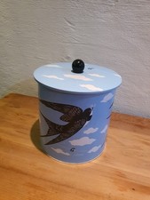 John Hanna Vintage Style Swallow Biscuit/Cracker Barrel Tin