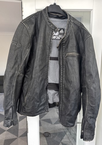 Bks leather motorcycle jacket - bks,
