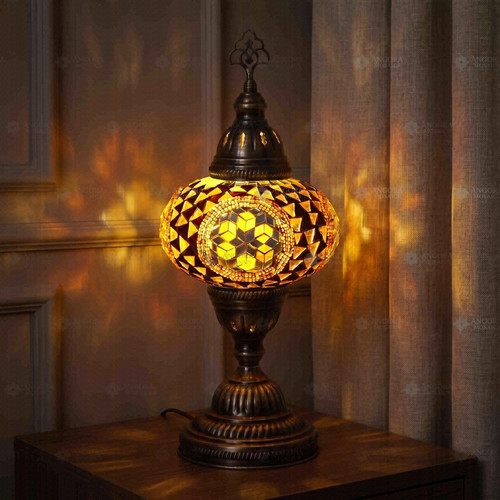 Amber turkish mosaic table - mosaic,