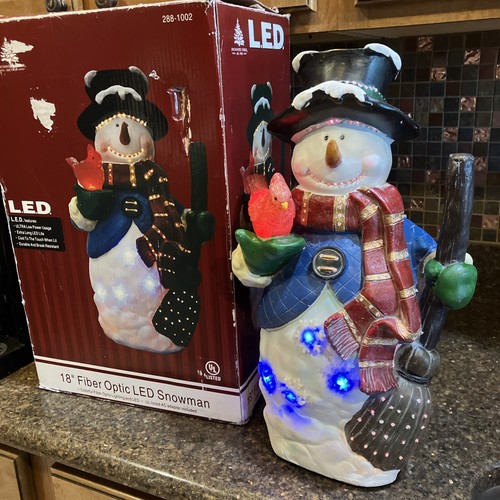 Fiber optic led snowman - led,