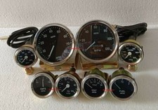 Smiths-52mm-Kit-Temp-Oil-Fuel-Oil Temp +Volt +Amp +rpm+speedometer 100 mm B/C