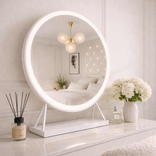 Round hollywood mirror - round, with