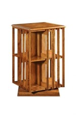 Walnut rotating bookcase - rotating,