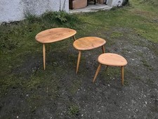 A Set of Ercol Pebble Tables / Ercol Coffee Tables / Pebble Tables